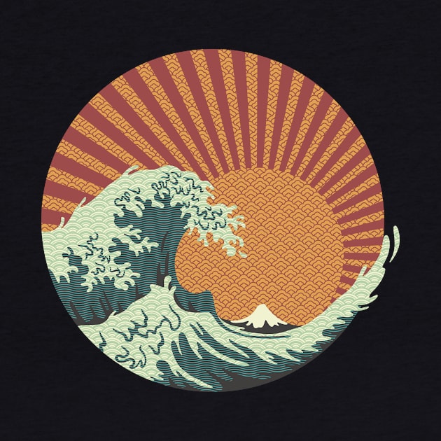 Kanagawa Wave Japanese Patterns by Tobe Fonseca by Tobe_Fonseca